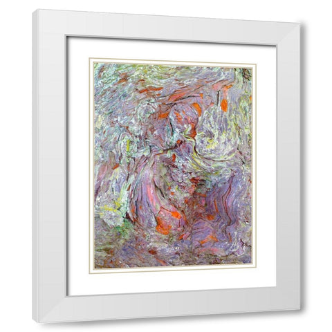 Bark Lava I White Modern Wood Framed Art Print with Double Matting by Grayscale