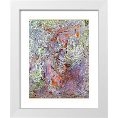 Bark Lava I White Modern Wood Framed Art Print with Double Matting by Grayscale