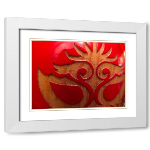 Luchador I White Modern Wood Framed Art Print with Double Matting by Grayscale