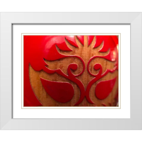 Luchador I White Modern Wood Framed Art Print with Double Matting by Grayscale