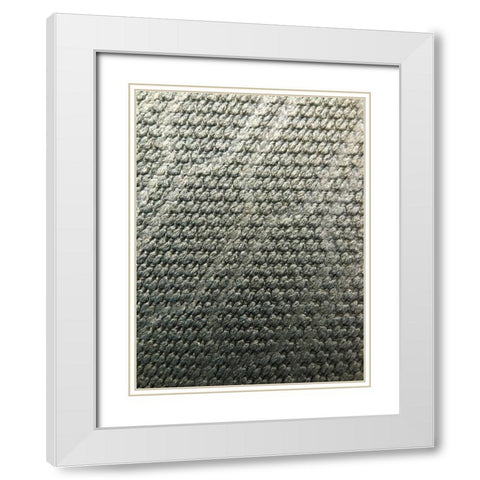 Fabric I White Modern Wood Framed Art Print with Double Matting by Grayscale