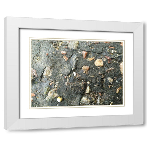 Blacktop I White Modern Wood Framed Art Print with Double Matting by Grayscale
