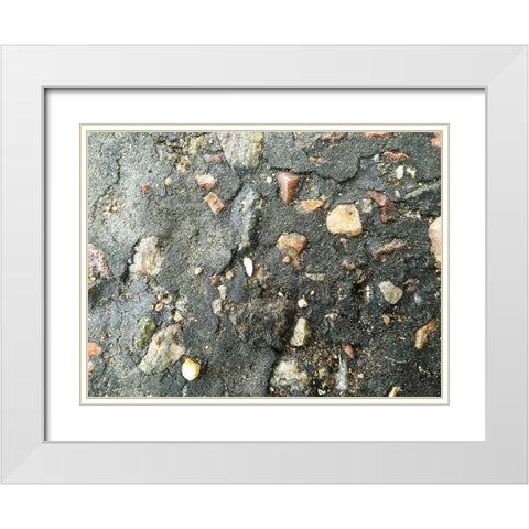 Blacktop I White Modern Wood Framed Art Print with Double Matting by Grayscale