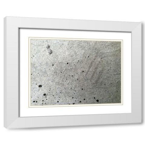 Concrete I White Modern Wood Framed Art Print with Double Matting by Grayscale