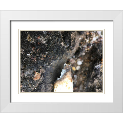 Blacktop II White Modern Wood Framed Art Print with Double Matting by Grayscale