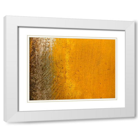 Silver Texture II White Modern Wood Framed Art Print with Double Matting by Grayscale