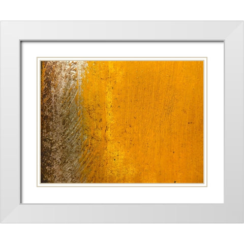 Silver Texture II White Modern Wood Framed Art Print with Double Matting by Grayscale