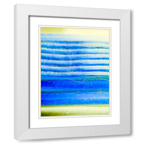 Blue Ridges I White Modern Wood Framed Art Print with Double Matting by Grayscale