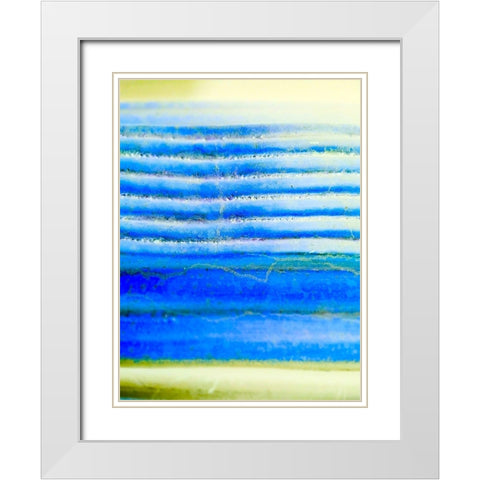 Blue Ridges I White Modern Wood Framed Art Print with Double Matting by Grayscale