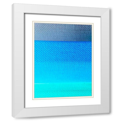 Fabric V White Modern Wood Framed Art Print with Double Matting by Grayscale