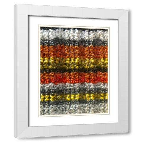 Fabric VI White Modern Wood Framed Art Print with Double Matting by Grayscale