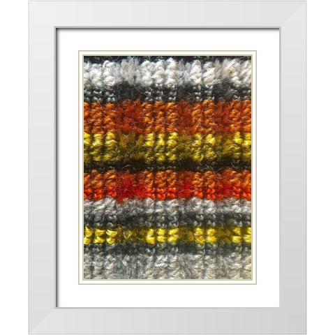 Fabric VI White Modern Wood Framed Art Print with Double Matting by Grayscale