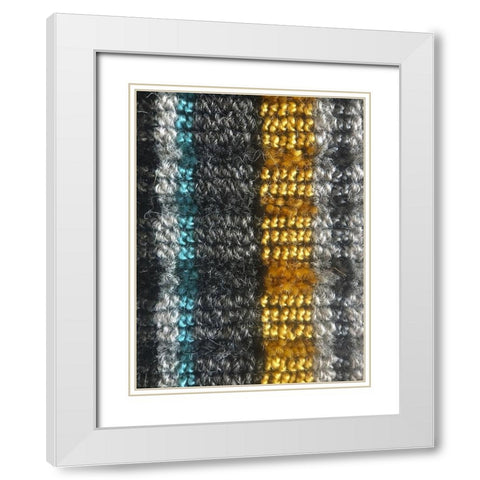 Fabric VII White Modern Wood Framed Art Print with Double Matting by Grayscale