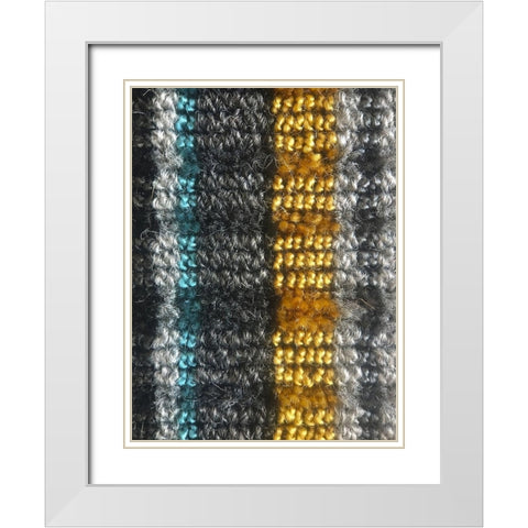Fabric VII White Modern Wood Framed Art Print with Double Matting by Grayscale