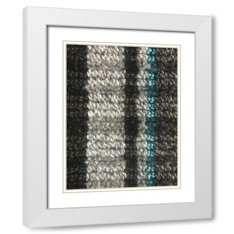 Fabric VIII White Modern Wood Framed Art Print with Double Matting by Grayscale