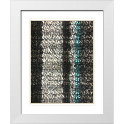 Fabric VIII White Modern Wood Framed Art Print with Double Matting by Grayscale