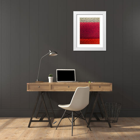 Fabric X White Modern Wood Framed Art Print with Double Matting by Grayscale