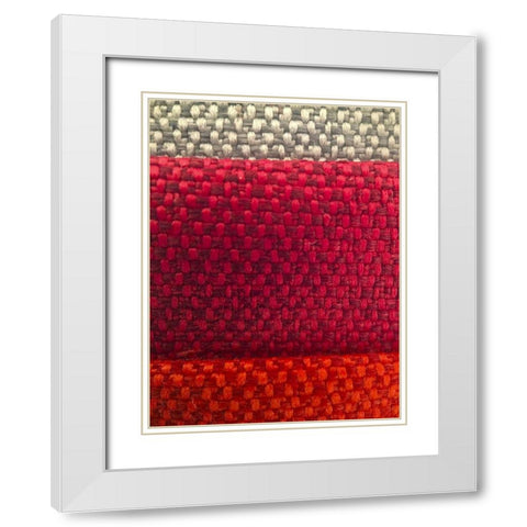 Fabric X White Modern Wood Framed Art Print with Double Matting by Grayscale