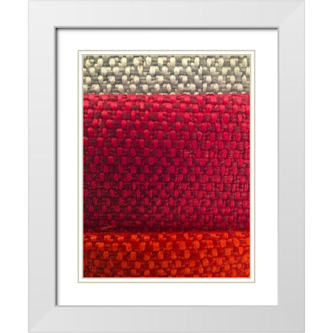 Fabric X White Modern Wood Framed Art Print with Double Matting by Grayscale