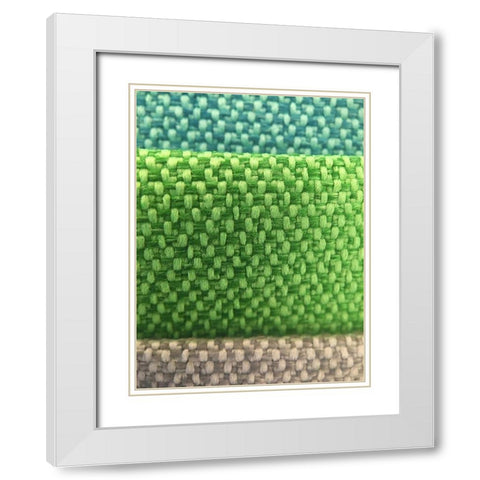 Fabric XI White Modern Wood Framed Art Print with Double Matting by Grayscale