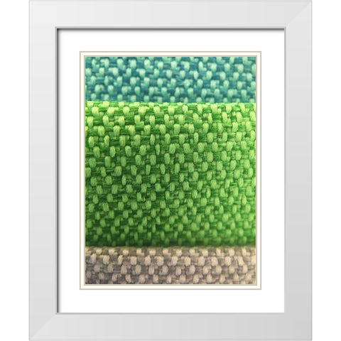 Fabric XI White Modern Wood Framed Art Print with Double Matting by Grayscale