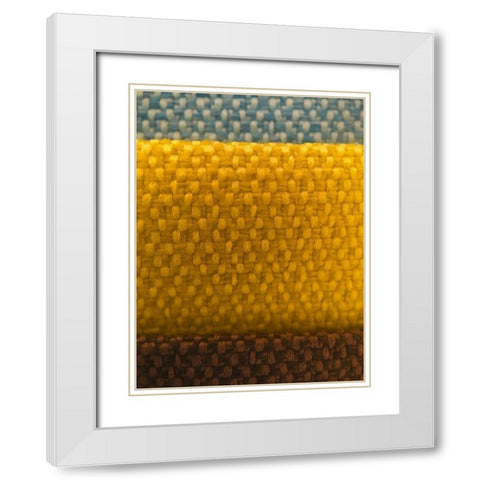 Fabric XII White Modern Wood Framed Art Print with Double Matting by Grayscale