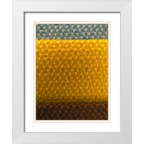 Fabric XII White Modern Wood Framed Art Print with Double Matting by Grayscale