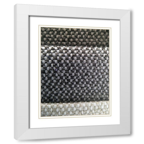 Fabric XIII White Modern Wood Framed Art Print with Double Matting by Grayscale