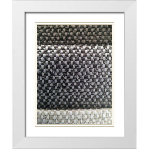 Fabric XIII White Modern Wood Framed Art Print with Double Matting by Grayscale