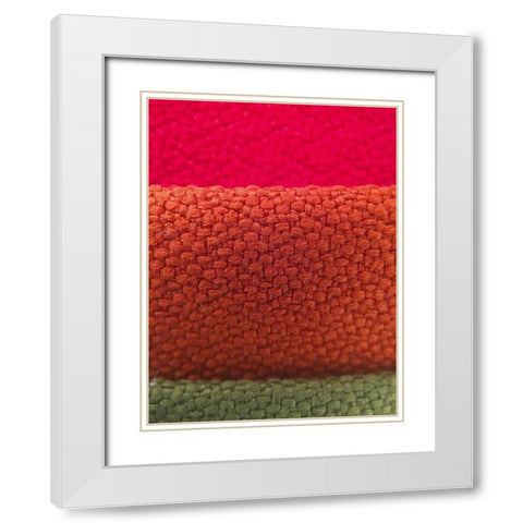 Fabric XIV White Modern Wood Framed Art Print with Double Matting by Grayscale