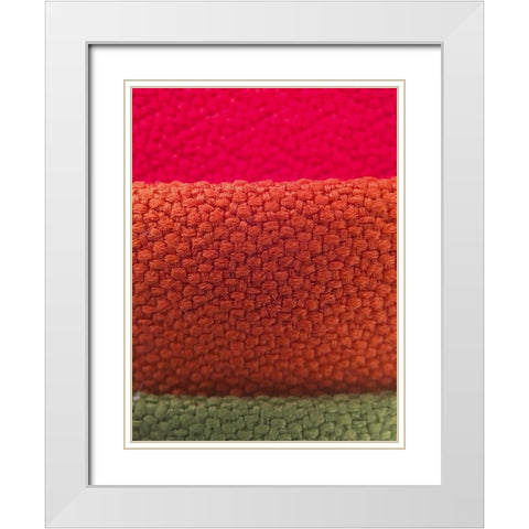 Fabric XIV White Modern Wood Framed Art Print with Double Matting by Grayscale