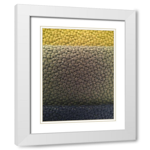 Fabric XV White Modern Wood Framed Art Print with Double Matting by Grayscale