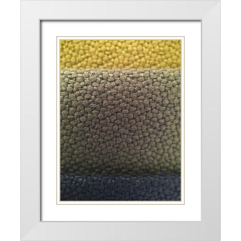 Fabric XV White Modern Wood Framed Art Print with Double Matting by Grayscale