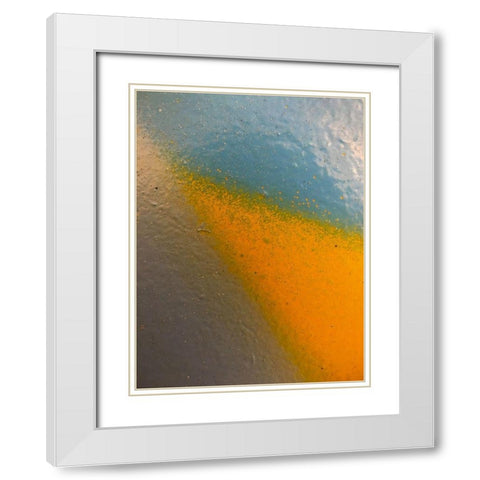 Paint Closeup XIII White Modern Wood Framed Art Print with Double Matting by Grayscale