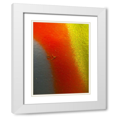 Paint Closeup XIV White Modern Wood Framed Art Print with Double Matting by Grayscale
