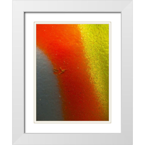 Paint Closeup XIV White Modern Wood Framed Art Print with Double Matting by Grayscale