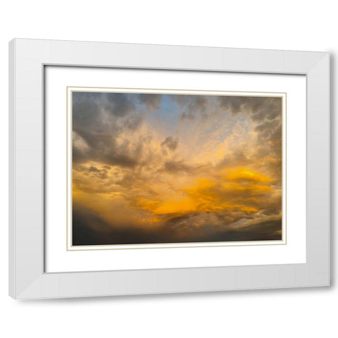 Arizona Sunset II White Modern Wood Framed Art Print with Double Matting by Grayscale