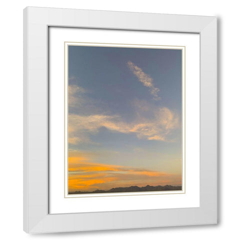Sunset III White Modern Wood Framed Art Print with Double Matting by Grayscale