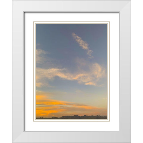 Sunset III White Modern Wood Framed Art Print with Double Matting by Grayscale