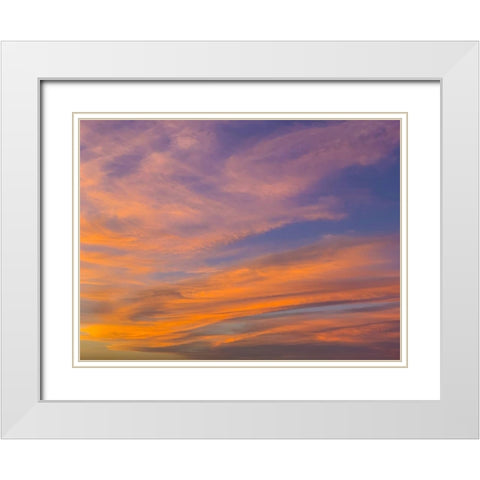 Sunset IV White Modern Wood Framed Art Print with Double Matting by Grayscale