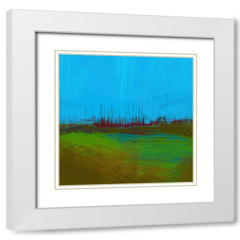 Scratch Landscape I White Modern Wood Framed Art Print with Double Matting by Grayscale