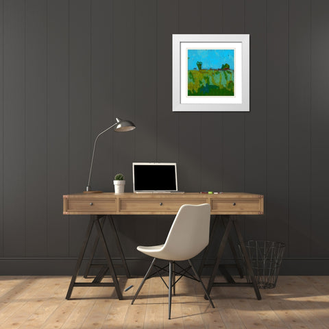 First Snow I White Modern Wood Framed Art Print with Double Matting by Grayscale