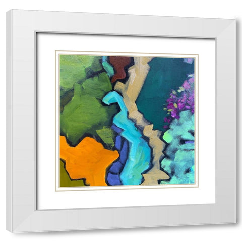 Black Outlines I White Modern Wood Framed Art Print with Double Matting by Grayscale