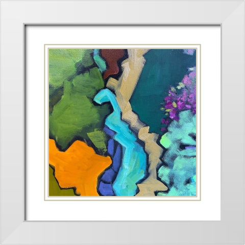 Black Outlines I White Modern Wood Framed Art Print with Double Matting by Grayscale