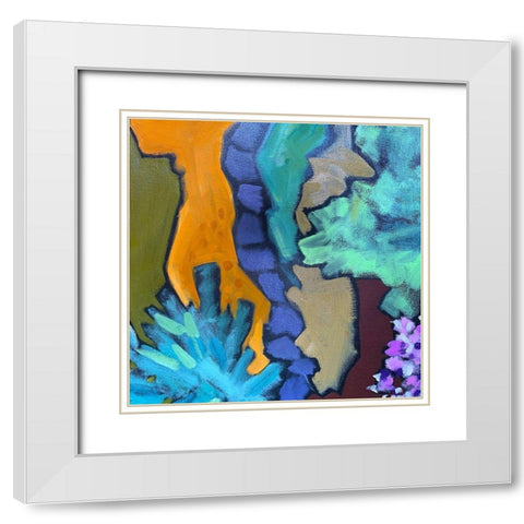 Black Outlines II White Modern Wood Framed Art Print with Double Matting by Grayscale