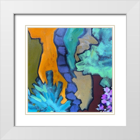 Black Outlines II White Modern Wood Framed Art Print with Double Matting by Grayscale