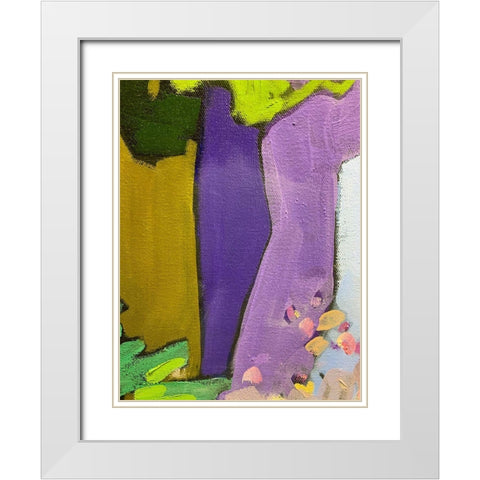 Black Outlines IV White Modern Wood Framed Art Print with Double Matting by Grayscale