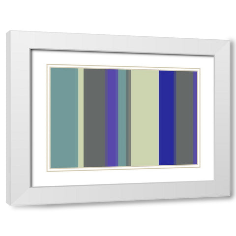 Cool Stripes III White Modern Wood Framed Art Print with Double Matting by Grayscale