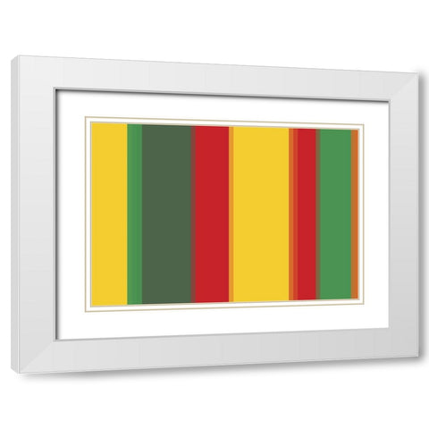 Warm Stripes VIII White Modern Wood Framed Art Print with Double Matting by Grayscale