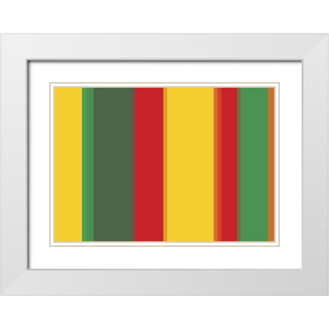 Warm Stripes VIII White Modern Wood Framed Art Print with Double Matting by Grayscale